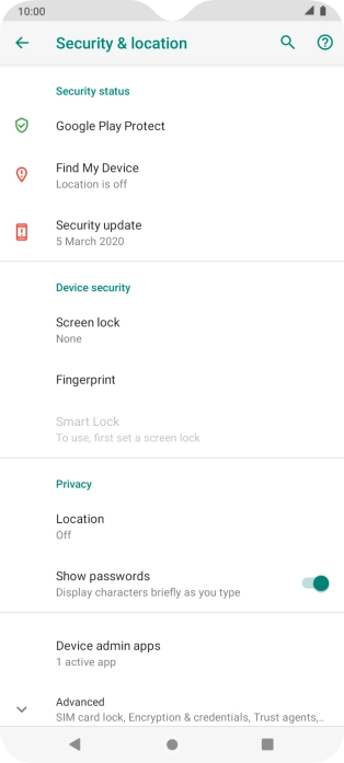 Press the Home key to return to the home screen.