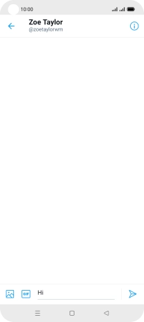 Write the required message and press the send icon.