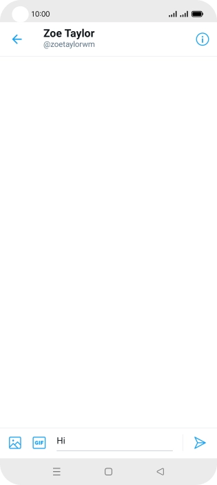 Write the required message and press the send icon.