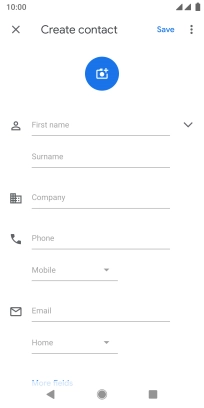 Press First name and key in the first name.