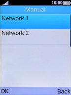 Select the required network.