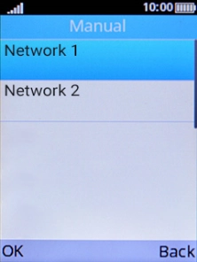 Select the required network.