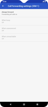 Press the required divert type.