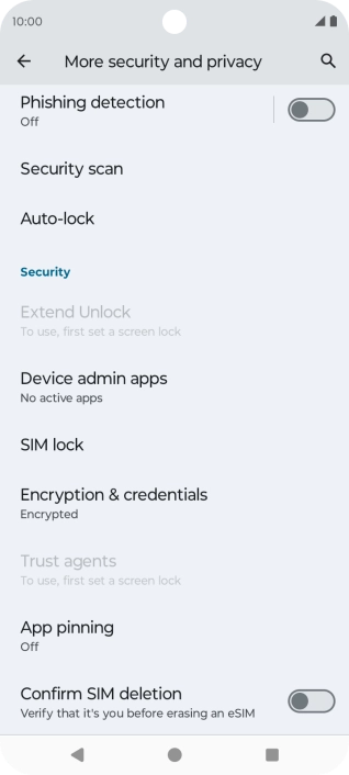 Press SIM lock.