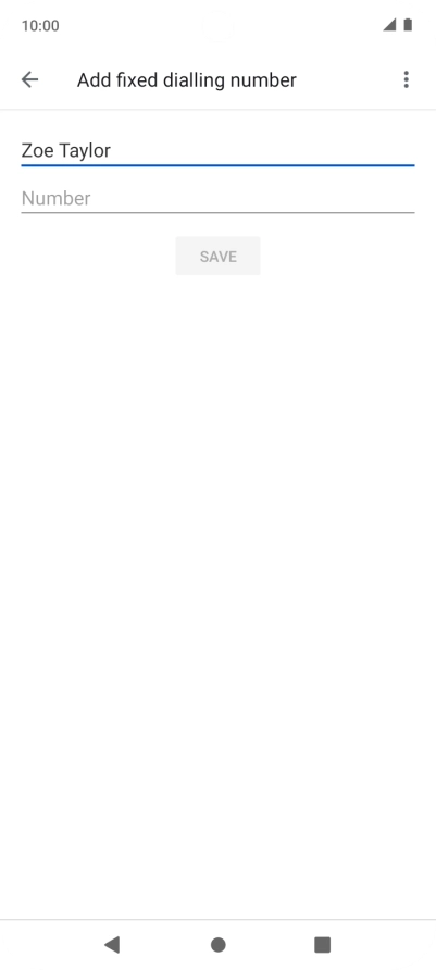 Press Number and key in the required phone number.