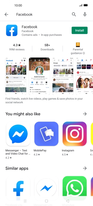 Press Facebook.