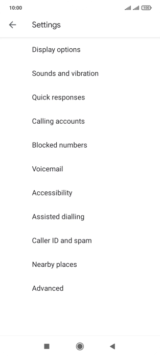 Press Calling accounts.