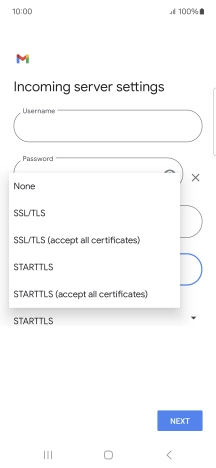 Press SSL/TLS.