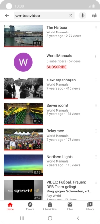 Press the required video clip.