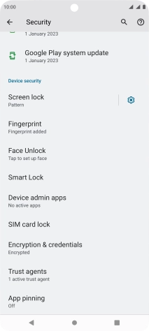 Press Screen lock and key in the current phone lock code.