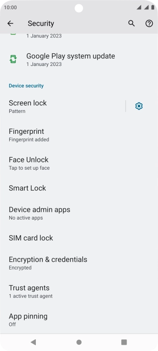 Press Screen lock and key in the current phone lock code.