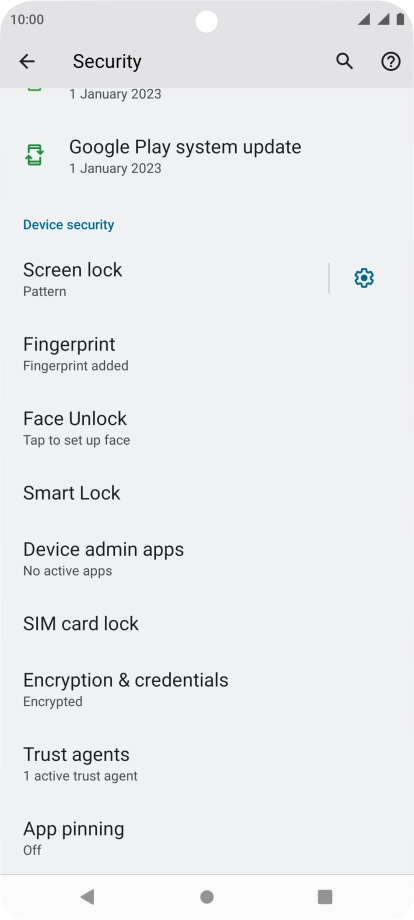 Press Screen lock and key in the current phone lock code.