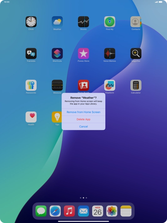 Press Delete App.
