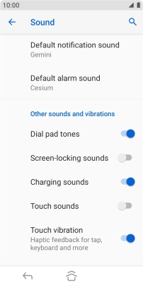 Press Default notification sound.