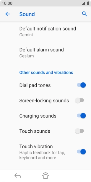 Press Default notification sound.