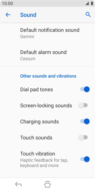 Press Default notification sound.