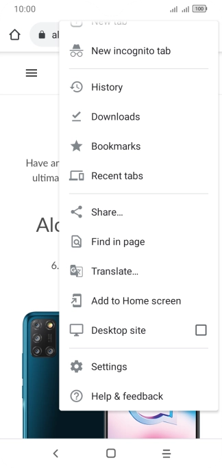 Press Settings.