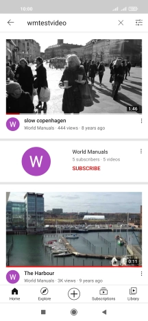 Press the required video clip.