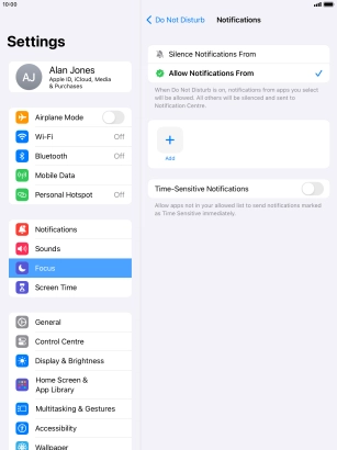 Press the indicator next to 