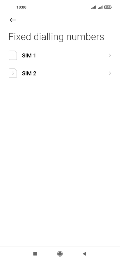 Press the required SIM.