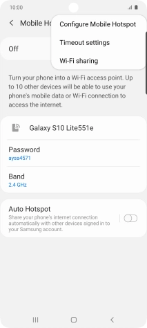 Press Configure Mobile Hotspot.