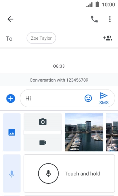 Press the picture icon.