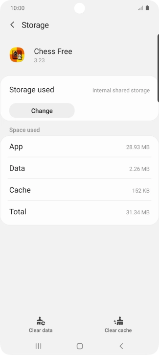 Press Clear cache.