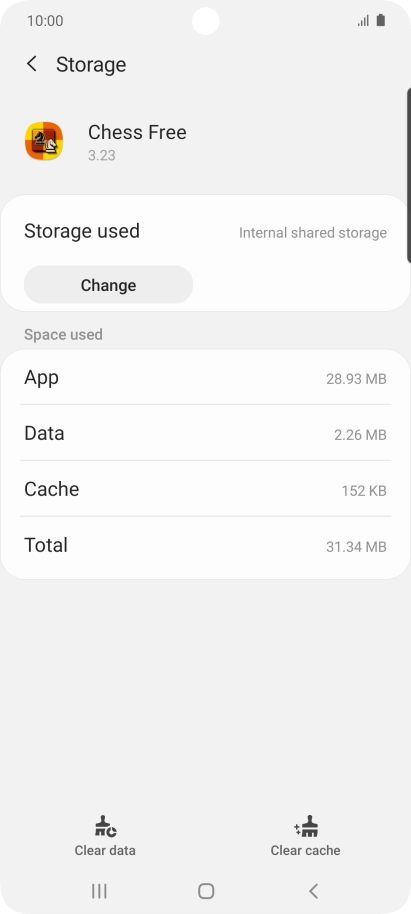 Press Clear cache.