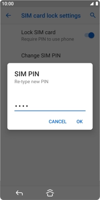 Key in the new PIN again and press OK.