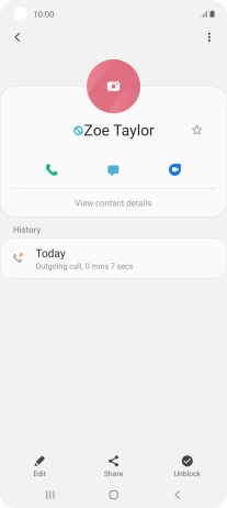 Press the Home key to return to the home screen.