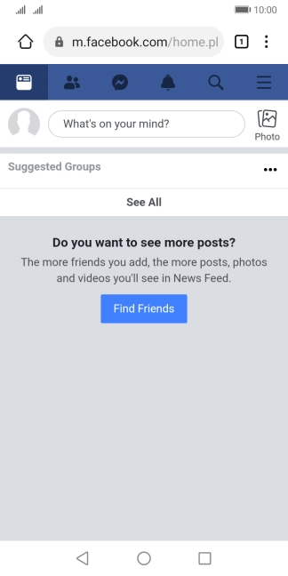 You can now use Facebook on your phone.
