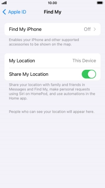 Press Find My iPhone.