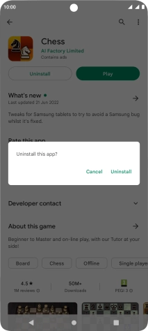 Press Uninstall.