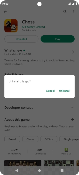 Press Uninstall.