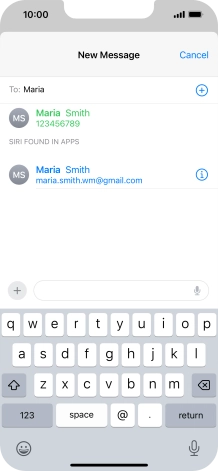 Press the required contact.