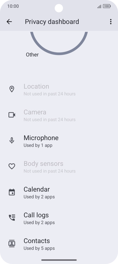 Press the required phone function.