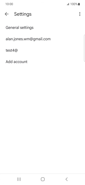 Press the required email account.