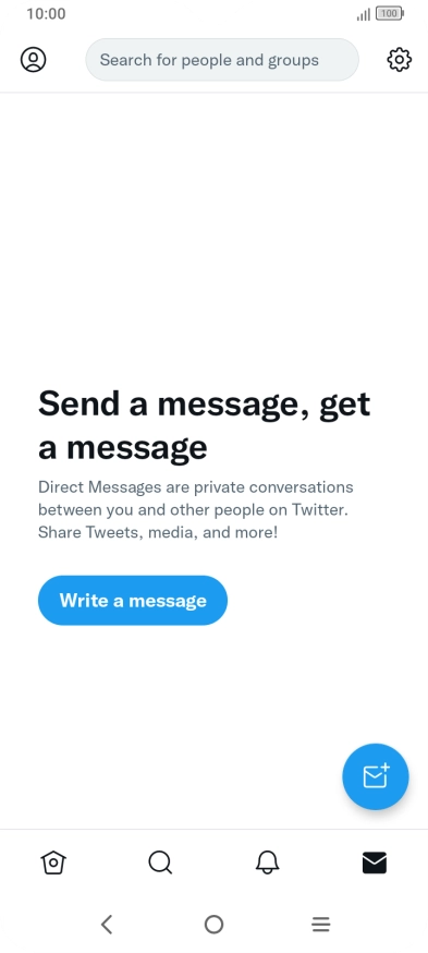 Press the new message icon.