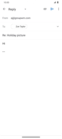 Write the required text and press the send icon.
