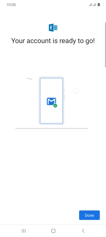 If this screen is displayed, you email account has been recognised and set up automatically. Follow the instructions on the screen to key in more information and finish setting up your phone.