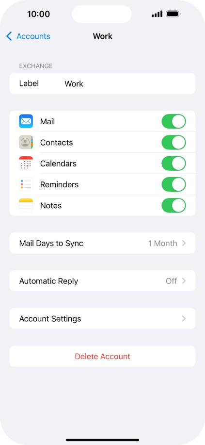 Press Account Settings.