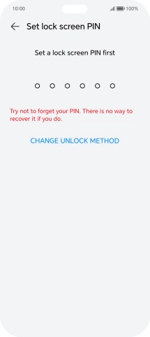 Press CHANGE UNLOCK METHOD.