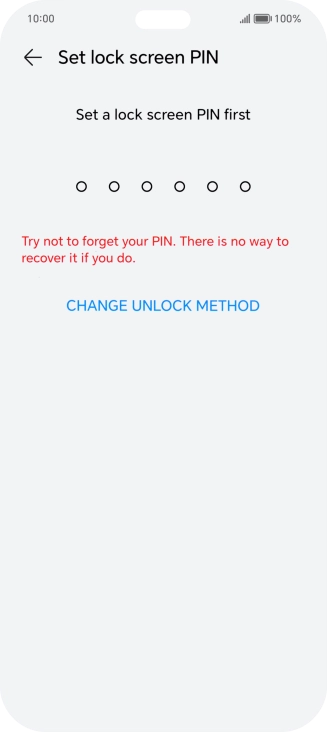 Press CHANGE UNLOCK METHOD.