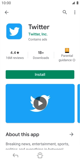 Press Install and follow the instructions on the screen to install the app.