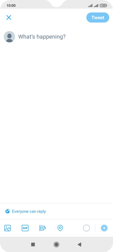 Press the text input field.