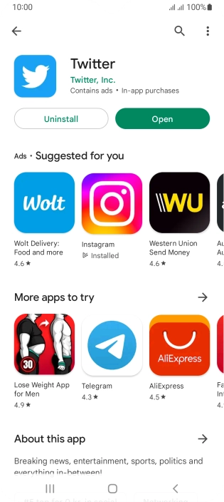 Press the Home key to return to the home screen.
