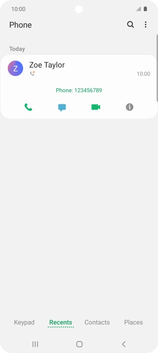 Press the information icon.