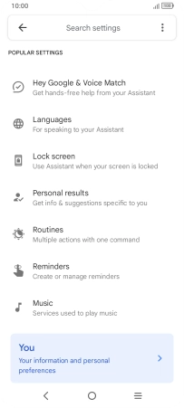 Press Hey Google & Voice Match.