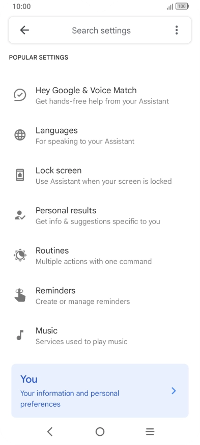 Press Hey Google & Voice Match.