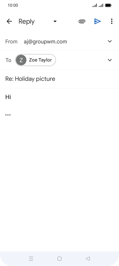 Press the send icon.